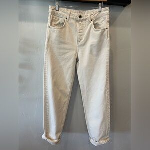 American Vintage Cream Boyfriend Jeans